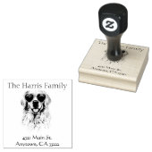 おもしろいヒップスターパーソナライズされたレトリバー ラバースタンプ (押印)