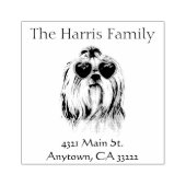 おもしろいヒップスターラサアプソパーソナライズされた ラバースタンプ (インプリント)