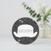 おもしろいヒップスター独身パーティーの招待状 招待状 (スタンド正面)