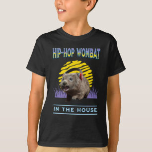おもしろいヒップホップウォンバット音楽ユーモア Tシャツ