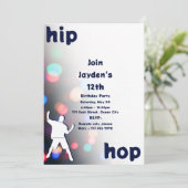 おもしろいヒップホップダンス12番目の誕生日招待状 招待状 (スタンド正面)