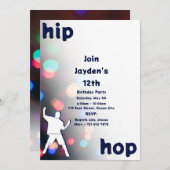 おもしろいヒップホップダンス12番目の誕生日招待状 招待状 (正面/裏面)