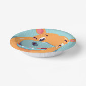 おもしろいヒッポ顔サファリワイルドジャングルバースデーパーティー ペーパーボウル (傾斜あり)