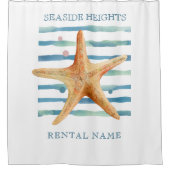 おもしろいヒトデビーチ沿岸休暇シャワーカーテン シャワーカーテン (正面)