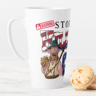 おもしろいヒルビリーグリルデンマークラテマグカップ！ カフェラテマグ