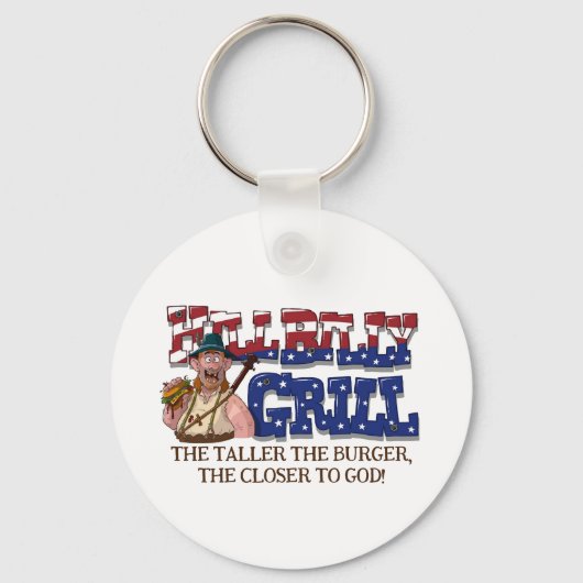 おもしろいヒルビリーGrillデンマークのキーチェーン! キーホルダー (正面)