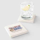 おもしろいヒルビリーGrill Denmark Stone Coasters! ストーンコースター (横)