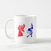 おもしろいビクトリアン婚 コーヒーマグカップ (左)