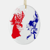 おもしろいビクトリアン婚 セラミックオーナメント (右)