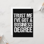 おもしろいビジネススクール卒業パーソナライズされた卒業 カード (正面/裏面インサイチュ)