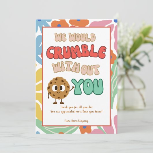 おもしろいビジネスチームの従業員スタッフサンキューカード 招待状 (スタンド正面)