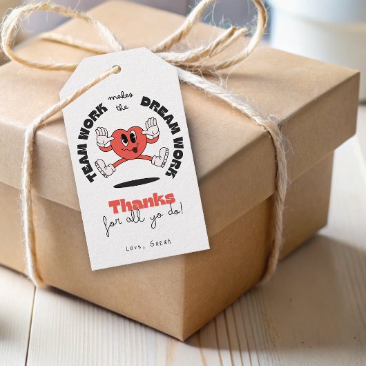 おもしろいビジネスチーム従業員の同僚に感謝 ギフトタグ