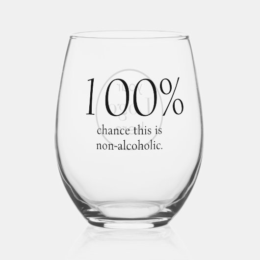 おもしろいビジネスロゴソーバーバー ステムなしワイングラス (正面)