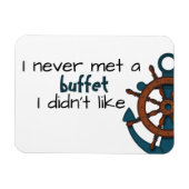 おもしろいビュッフェ航海のクルーズ船ドア マグネット (横)