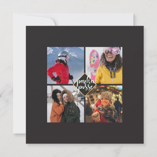 おもしろいビルボードスタイルモダンフォトフェスティバルクリスマス (裏面)