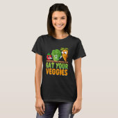 おもしろいビーガンアパ食べレル Tシャツ (正面フル)