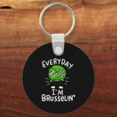 おもしろいビーガンブリュッセルスプラウト キーホルダー (正面)