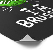 おもしろいビーガンブリュッセルスプラウト ポスター (角)