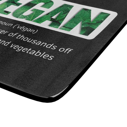 おもしろいビーガン引用文タイポグラフィ カッティングボード (角)