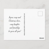 おもしろいビーチのクリスマスメッセージ ポストカード (裏面)