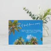 おもしろいビーチウェディングの写真でSave the Date セーブザデート (スタンド正面)