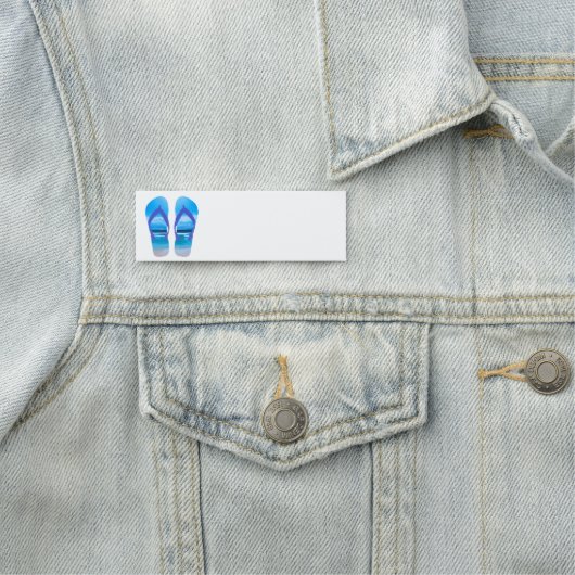 おもしろいビーチサンダルとビーチシーン 名札 (インサイチュ)