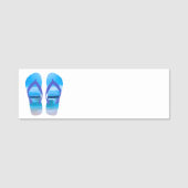 おもしろいビーチサンダルとビーチシーン 名札 (正面)