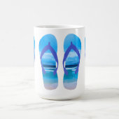 おもしろいビーチサンダルサマービーチアートフォーバケーション コーヒーマグカップ (中央)