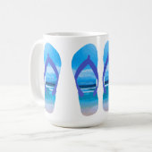 おもしろいビーチサンダルサマービーチアートフォーバケーション コーヒーマグカップ (正面左)