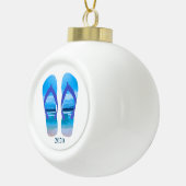 おもしろいビーチサンダルサマービーチアートフォーバケーション セラミックボールオーナメント (右)