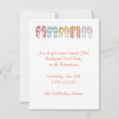 おもしろいビーチサンダル招待状 招待状 (正面)