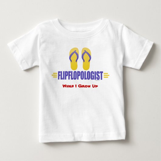 おもしろいビーチサンダル ベビーTシャツ (正面)