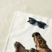 おもしろいビーチタよくはしゃぐオルキリンカスタム文字 ビーチタオル (インサイチュ)