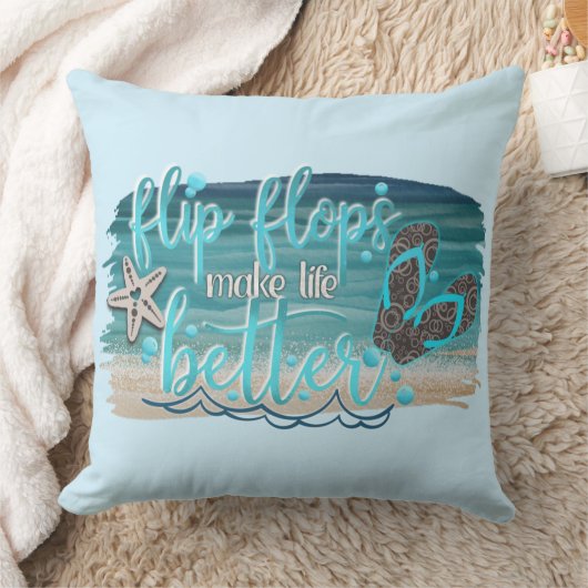 おもしろいビーチディコール クッション (ブランケット)