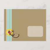 おもしろいビーチトロピカルサンセットパームツリーズザデイト 案内ポストカード (裏面)