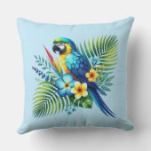 おもしろいビーチハウスオウム愛好家 クッション (裏面)