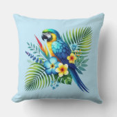 おもしろいビーチハウスオウム愛好家 クッション (正面)