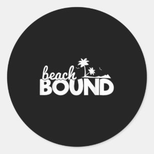 おもしろいビーチバインド海夏休みギフト ラウンドシール