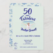 おもしろいビーチバーベキュー50と素晴らしい誕生日パーティー (正面/裏面)