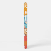 おもしろいビーチパーティーイラストレーション iPhoneケース (左側面)