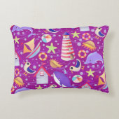 おもしろいビーチマゼンタアクセント枕 アクセントクッション (正面)