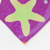 おもしろいビーチマゼンタ フリースブランケット (角)