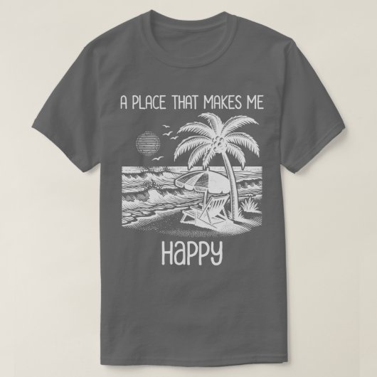 おもしろいビーチライフTシャツ Tシャツ (デザイン正面)