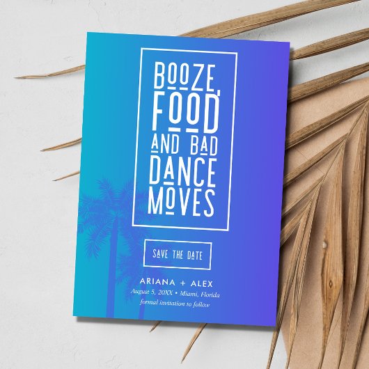 おもしろいビーチ先結婚式 セーブザデート