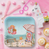 おもしろいビーチ夏と友だち ペーパープレート (パーティー)