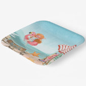 おもしろいビーチ夏と友だち ペーパープレート (傾斜あり)