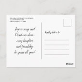 おもしろいビーチ招待状 ポストカード (裏面)