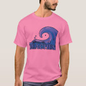 おもしろいビーチ波タンクトップ Tシャツ (正面)