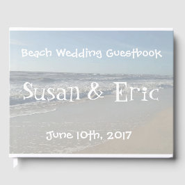 おもしろいビーチ結婚プリントゲストブック ゲストブック
