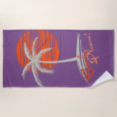 おもしろいビーチPlease Palm Tree and Sun ビーチタオル (正面)